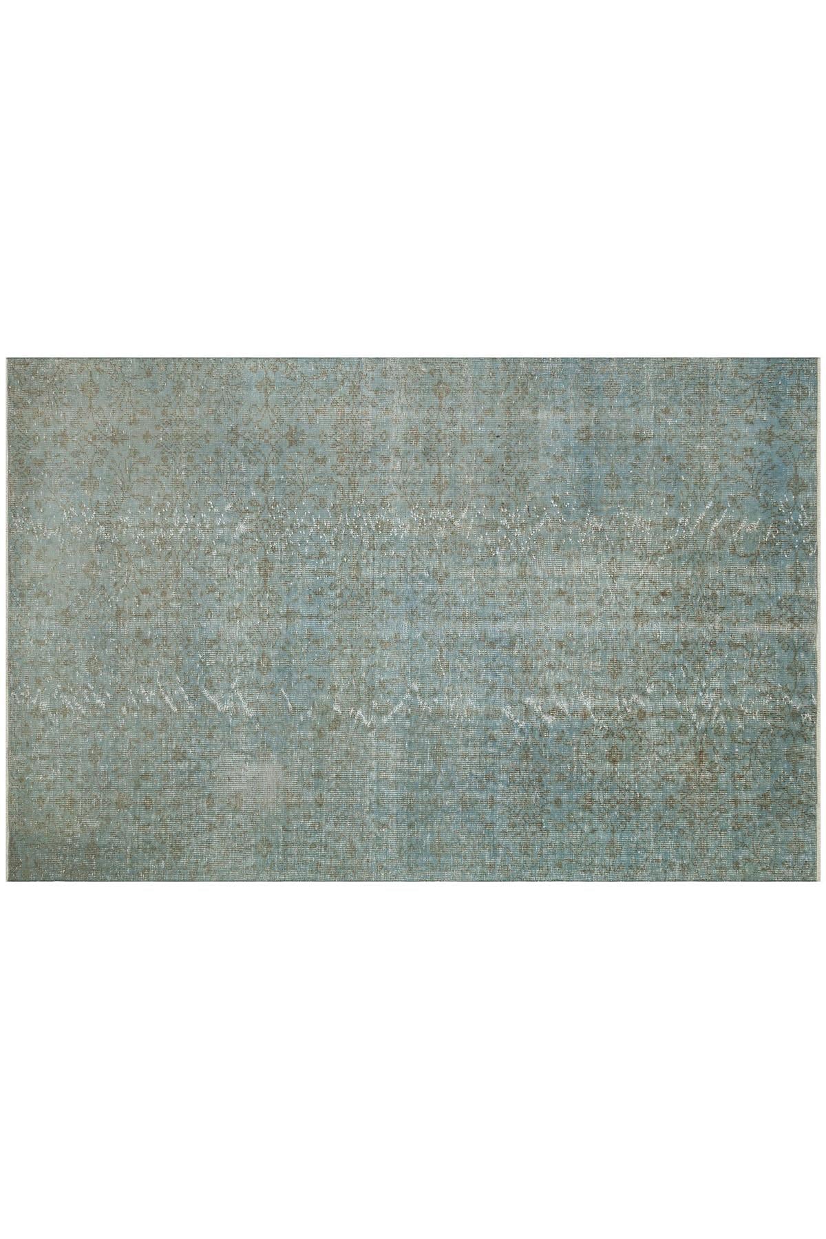 Light Blue Patterned Woven Carpet