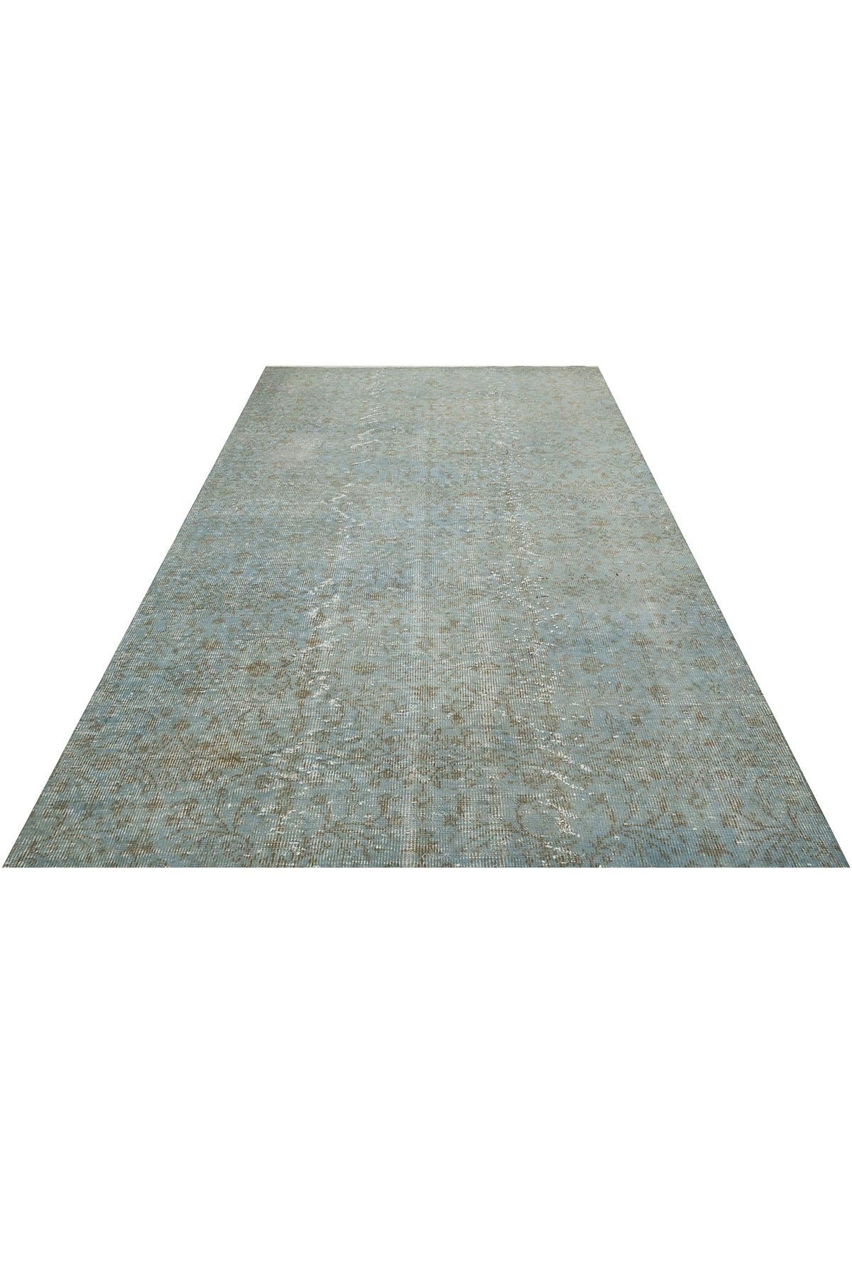 Light Blue Patterned Woven Carpet