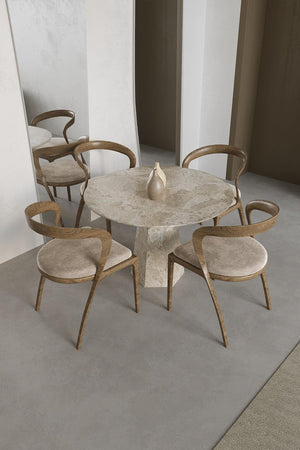 Beige Marble Dining Table