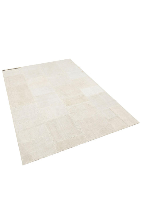 Beige Patchwork Woven Carpet