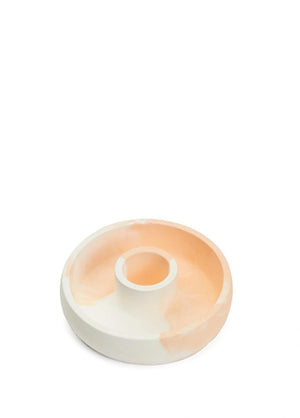 Concrete Palo Santo Incense Burner Orange White