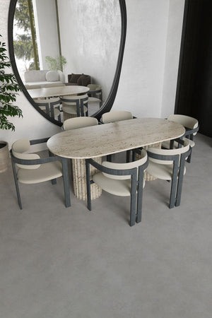 Bohemia Travertine Dining Table