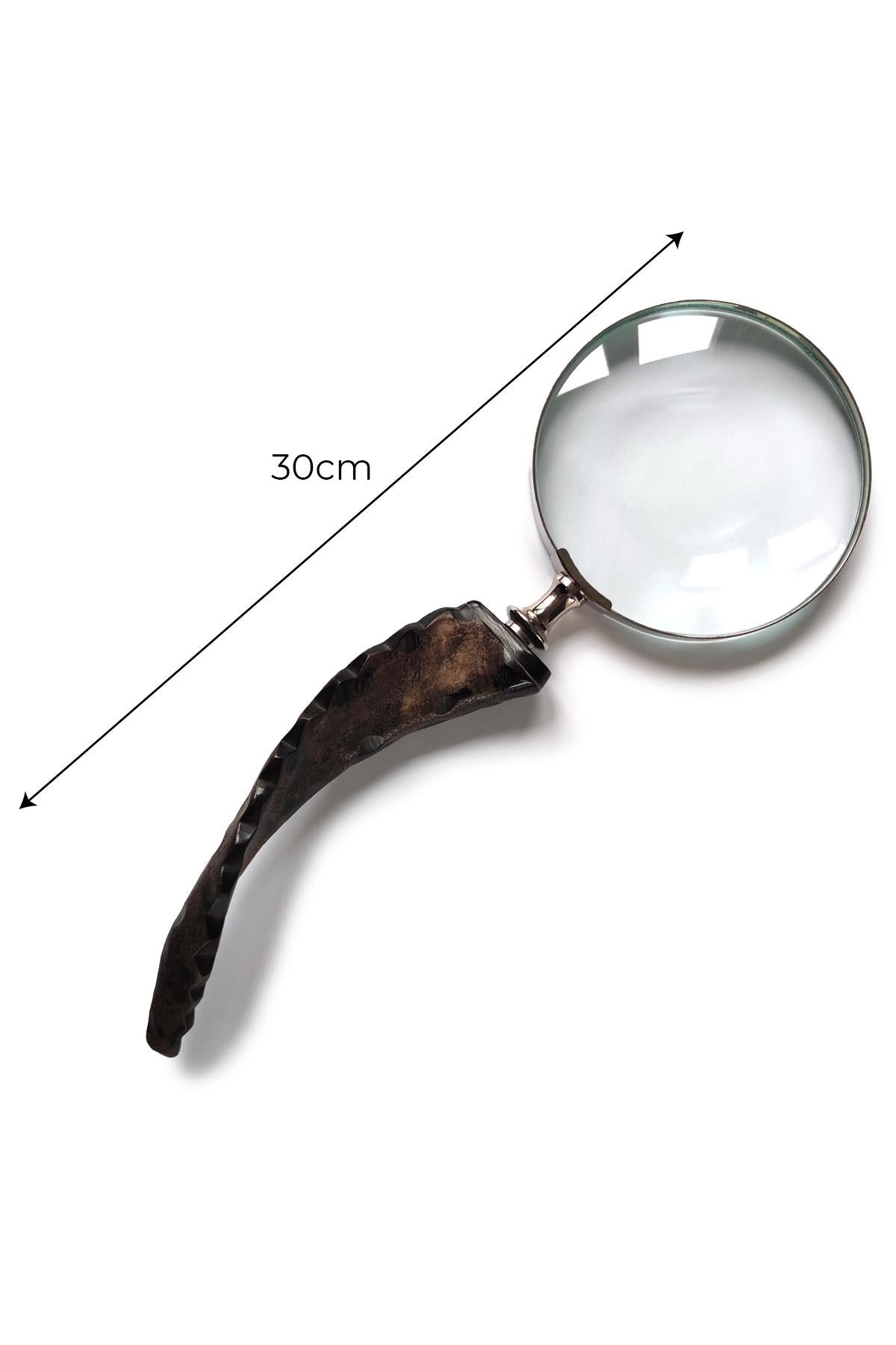 Horn Handle Magnifier Brown