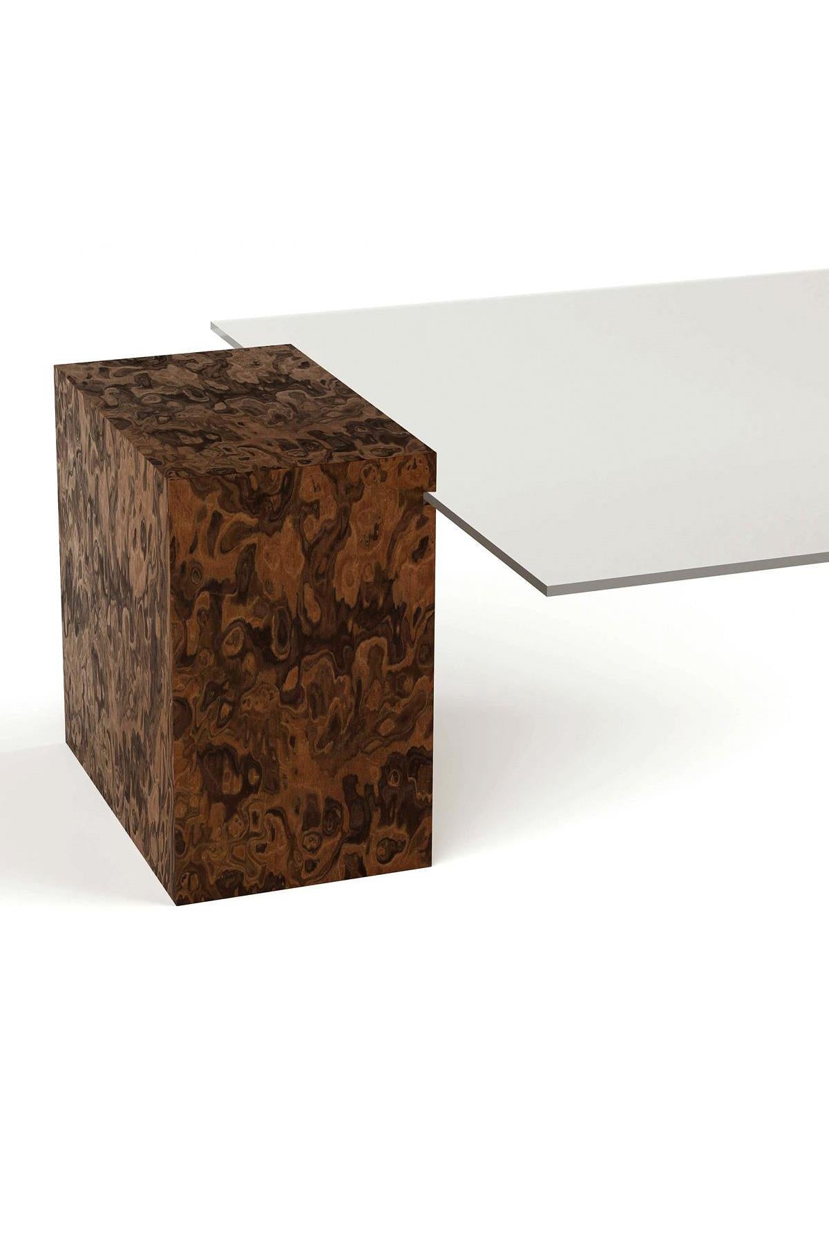 Burl Wooden Coffee Table