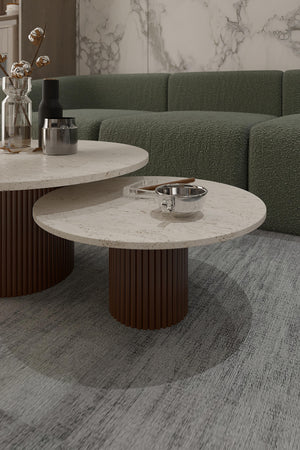 Cinnamon Double Travertine Coffee Table