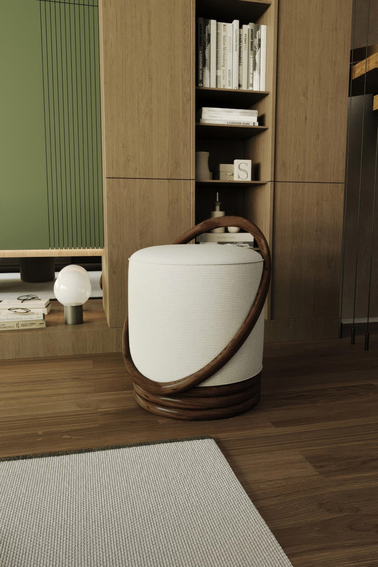 Colletta Wooden Pouf