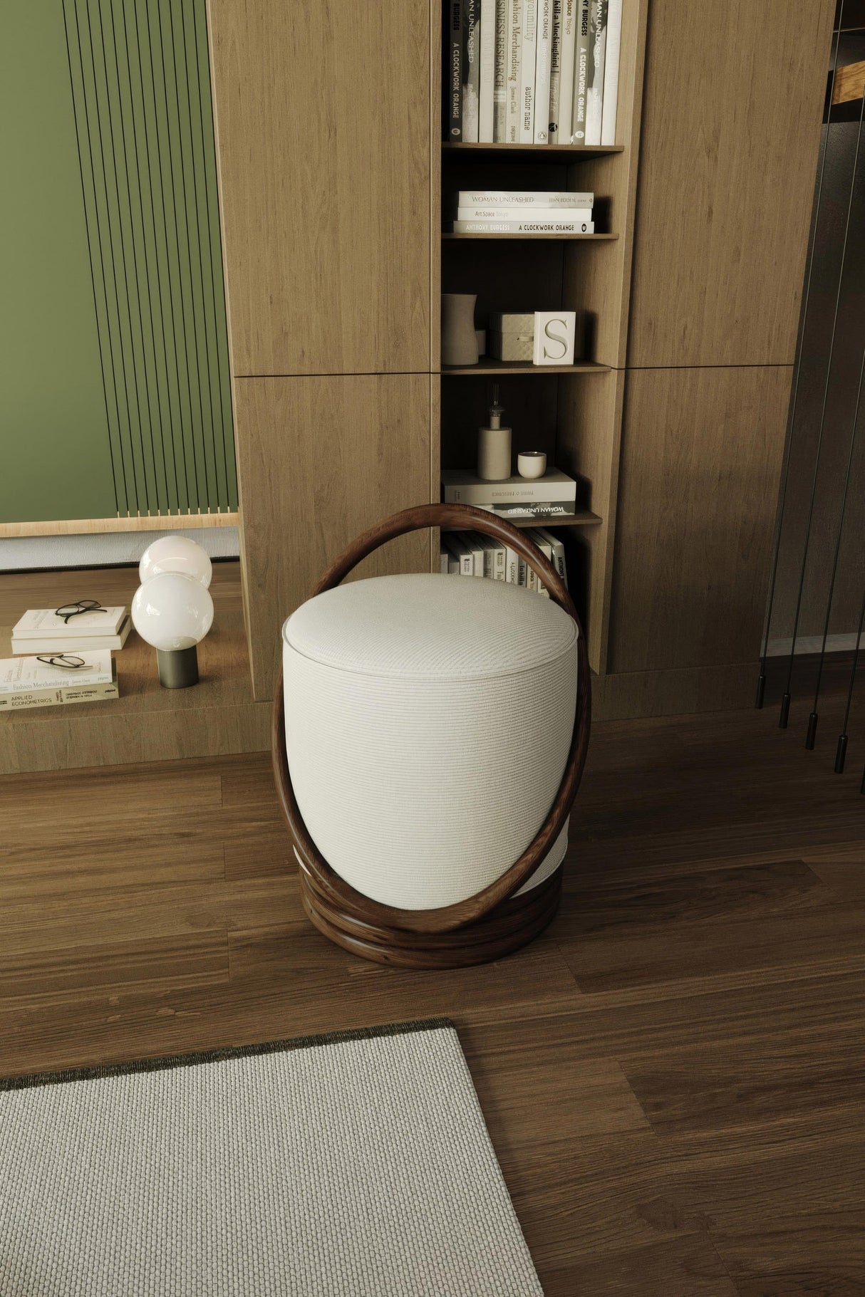 Colletta Wooden Pouf