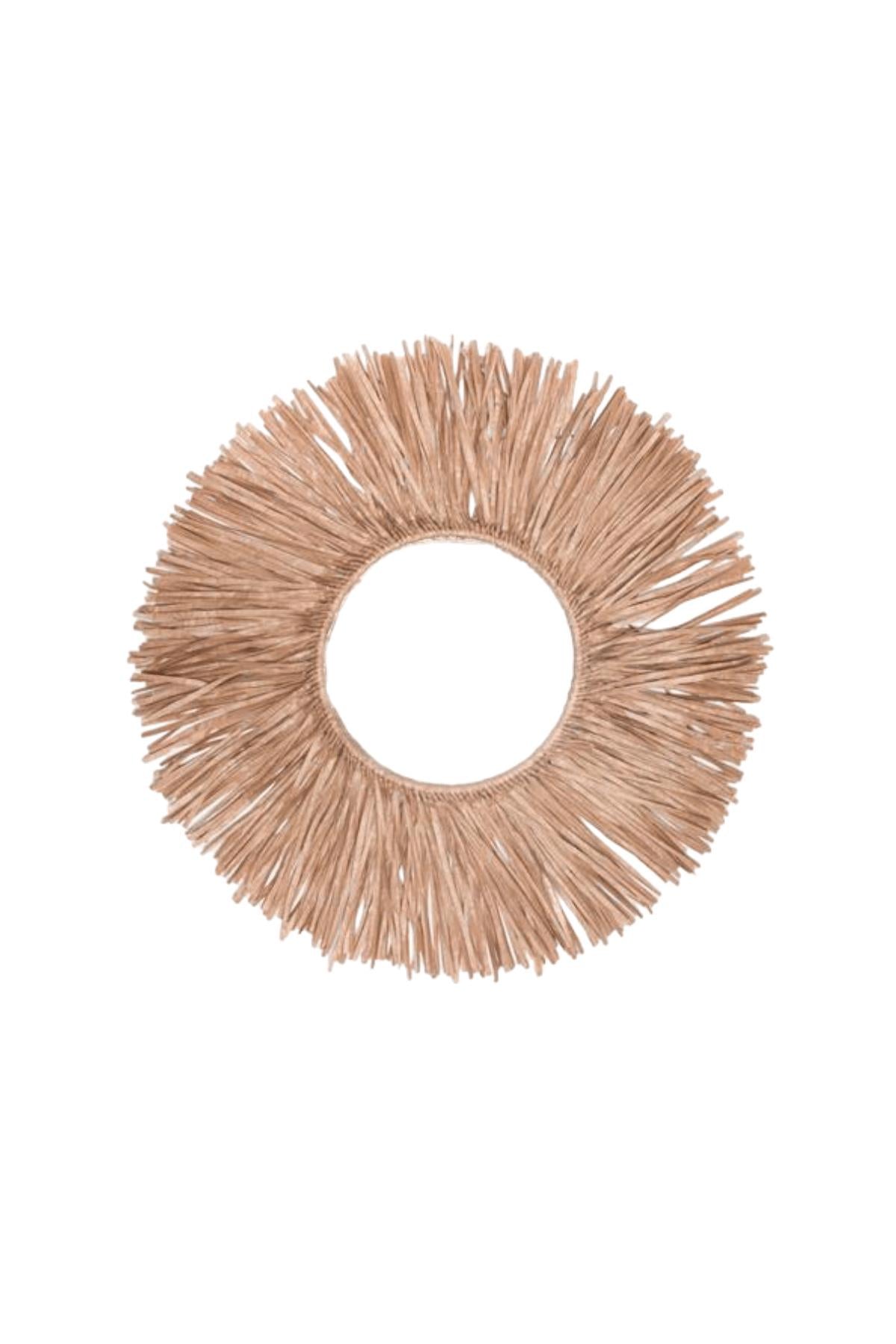 Decorative Raffia Mirror