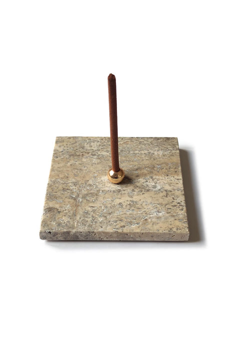 Silver Travertine Stick Incense Burner