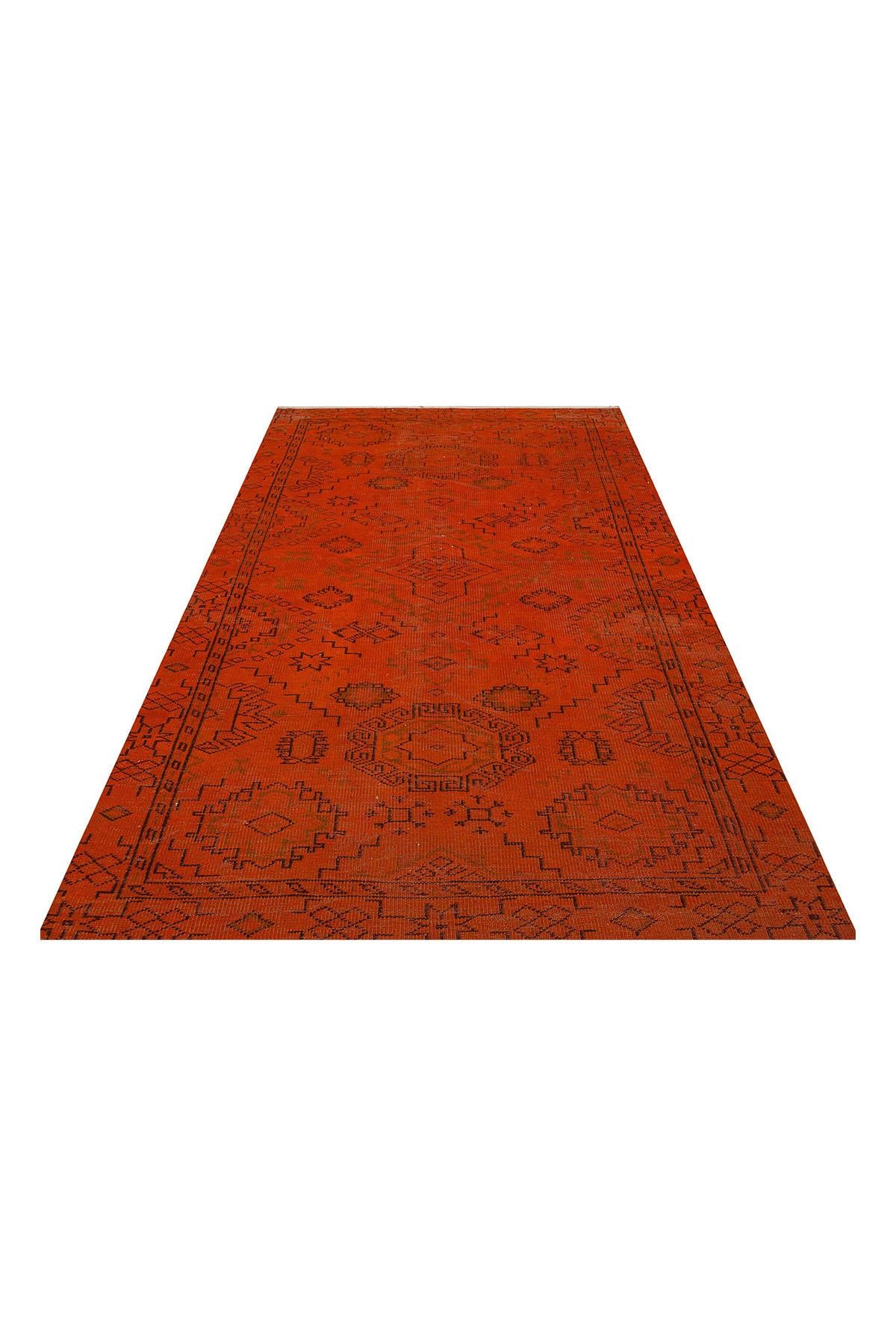 Red Antique Patterned Vintage Carpet