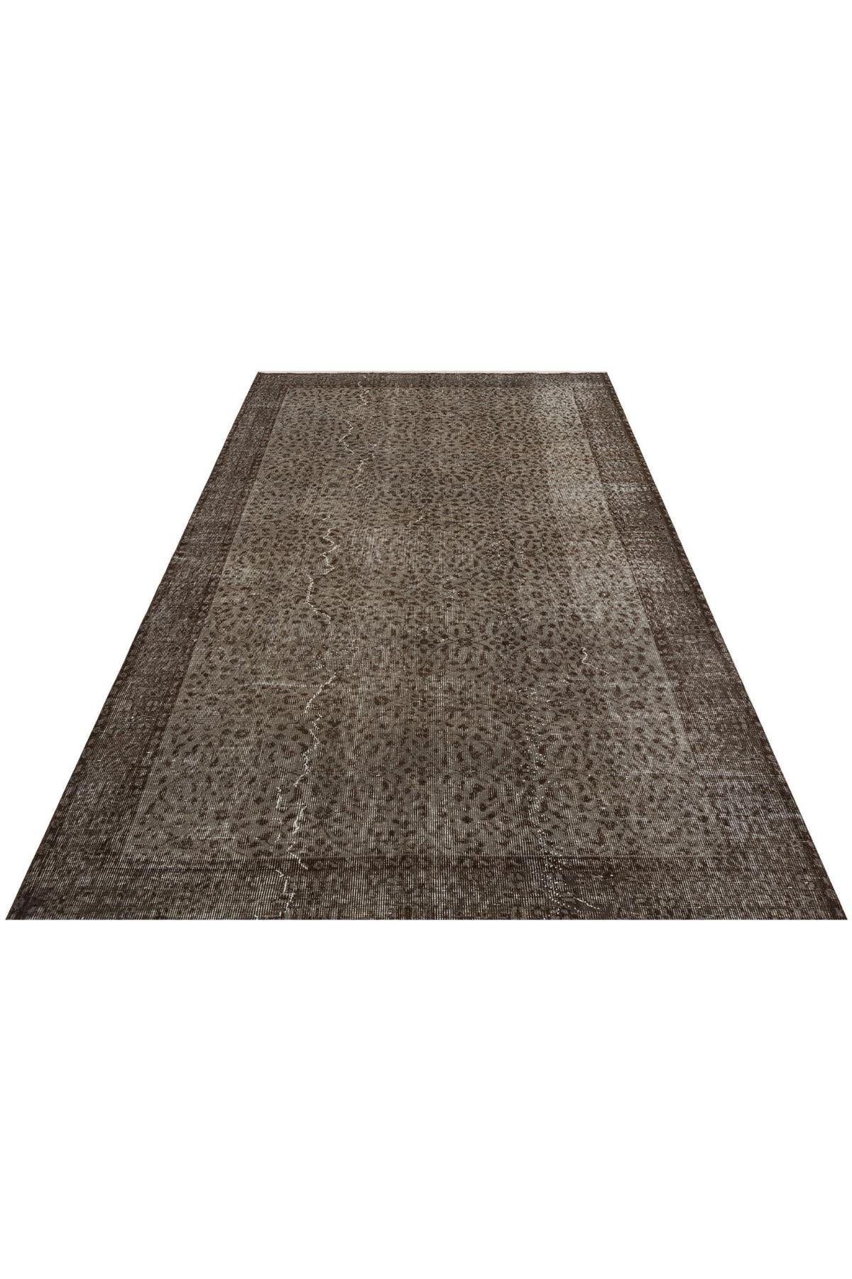 Dark Brown Vintage Anatolian Rug