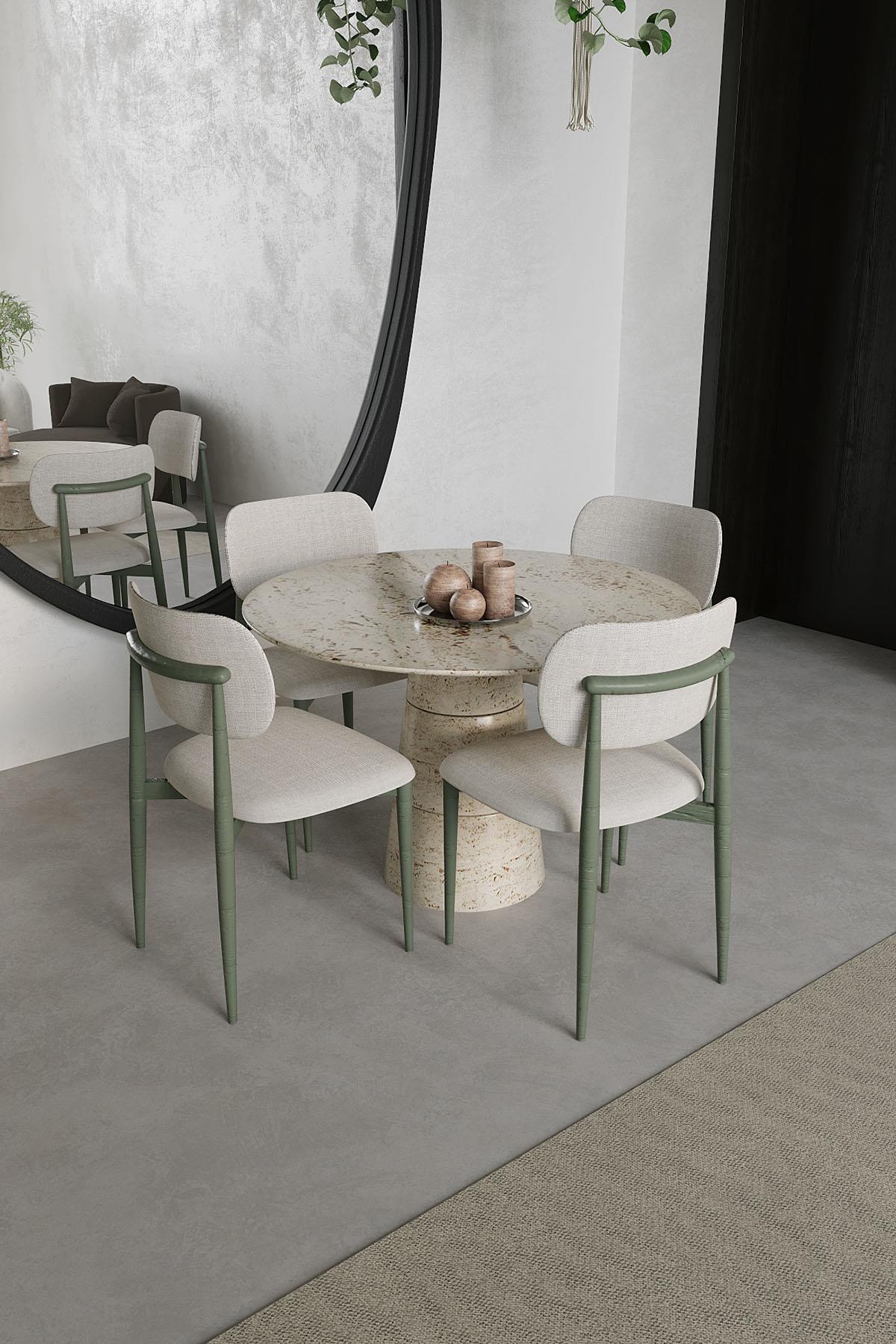 Leo Travertine Dining Table