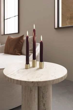 Lourdes Brass 3-Piece Candlestick