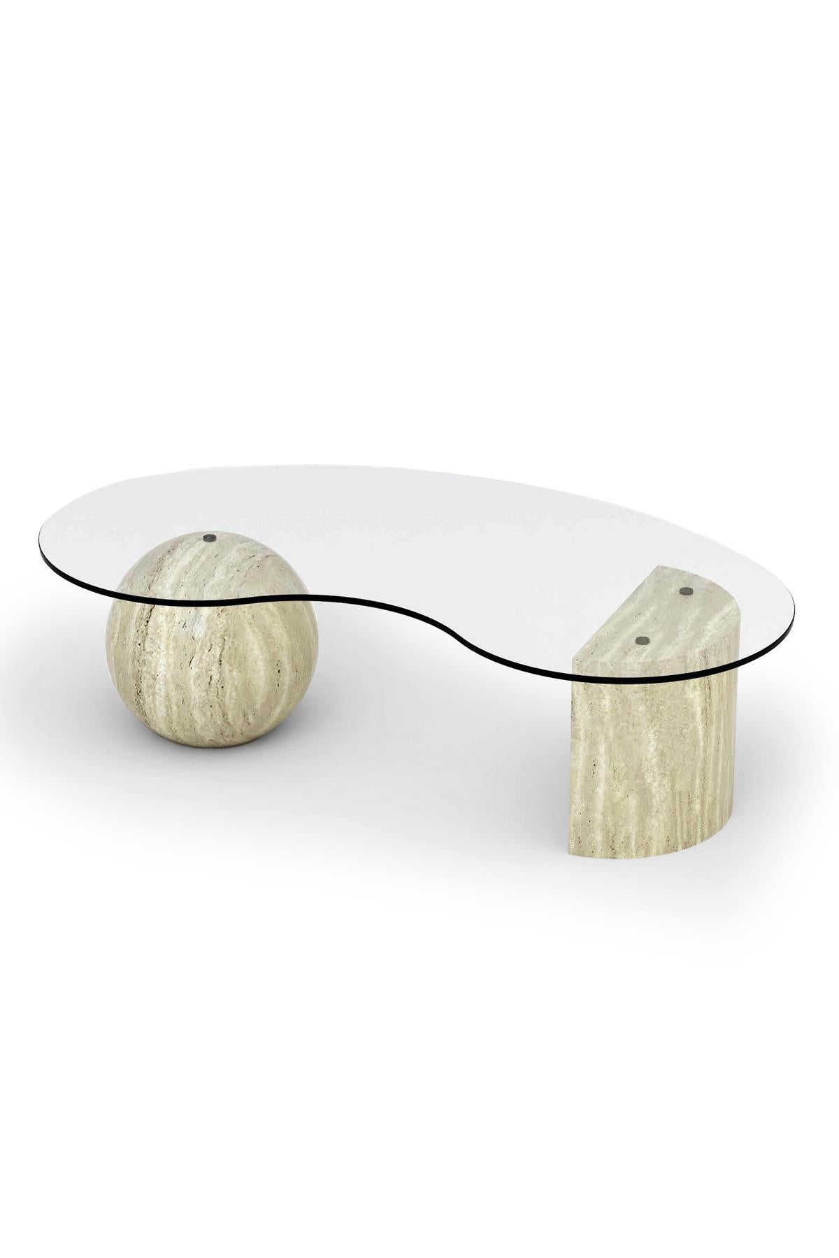 Medusa Travertine Coffee Table