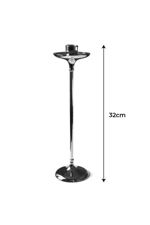 Metal Candlestick Silver Color 32 cm