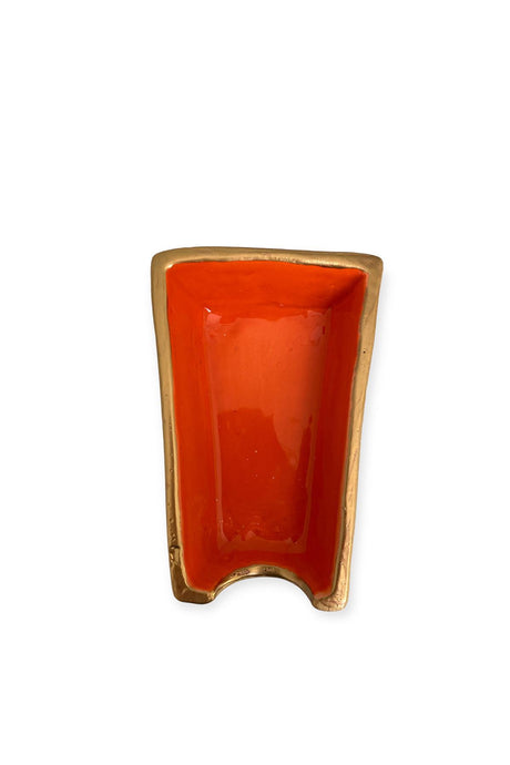 Ceramic Bunch Incense Burner Orange