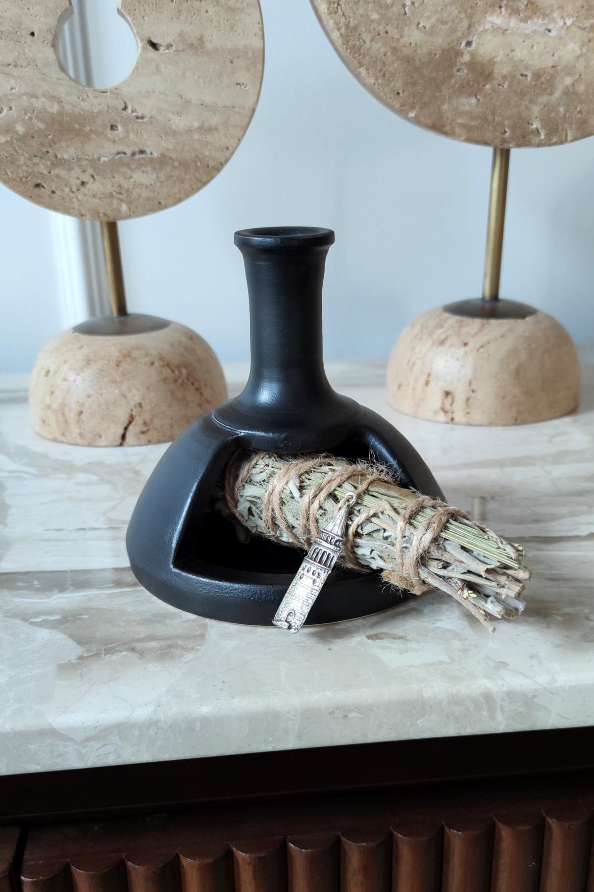 Ceramic Incense Burner Black