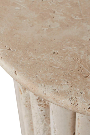 Sirena Travertine Side Table