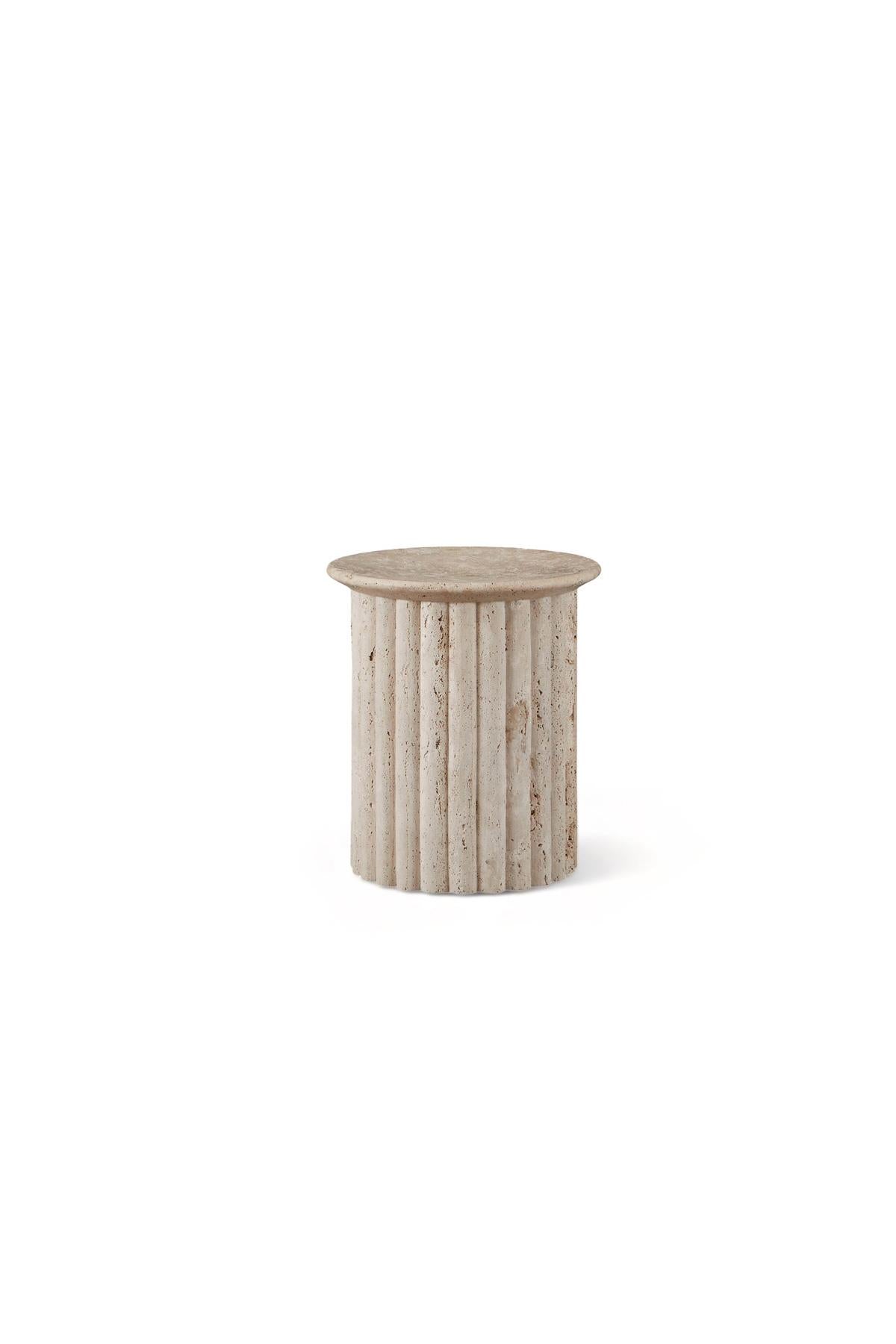 Sirena Travertine Side Table