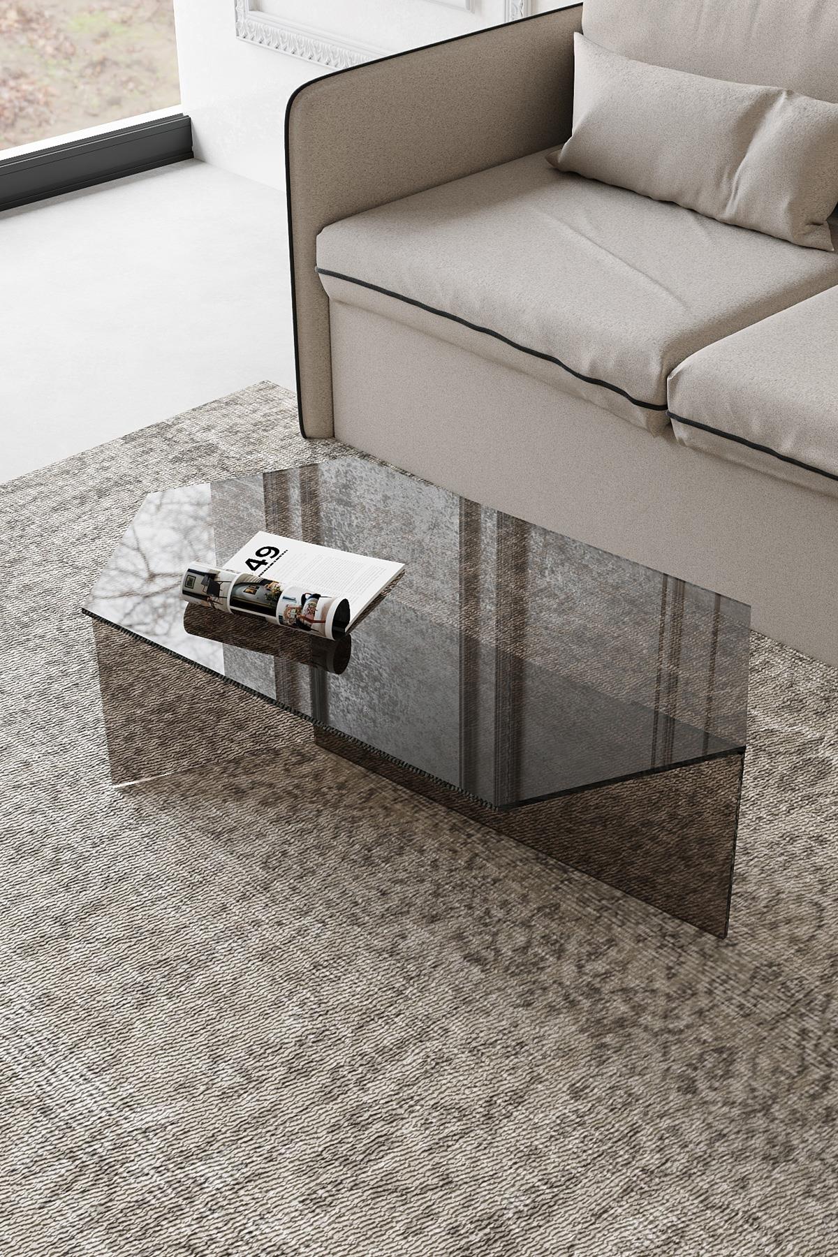 Six Tonic Medium Glass Coffee Table