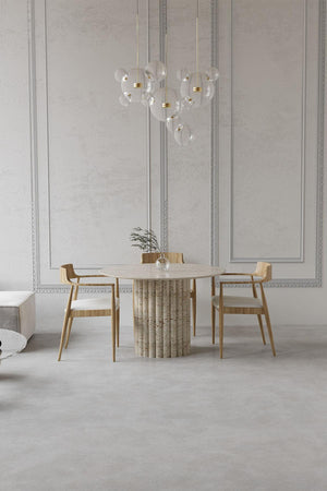 Travertine Daisy Table