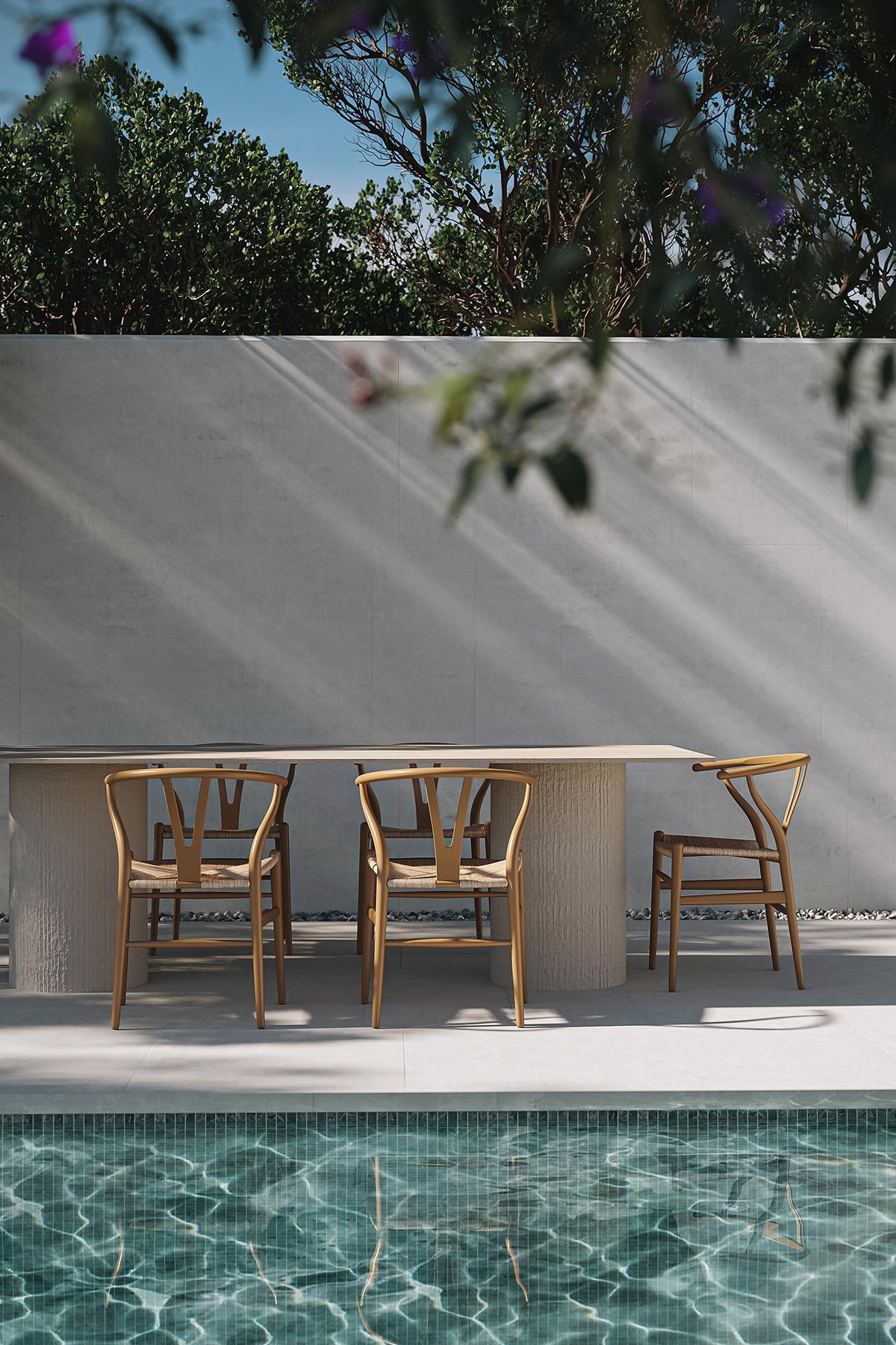 Travertine Dining Table