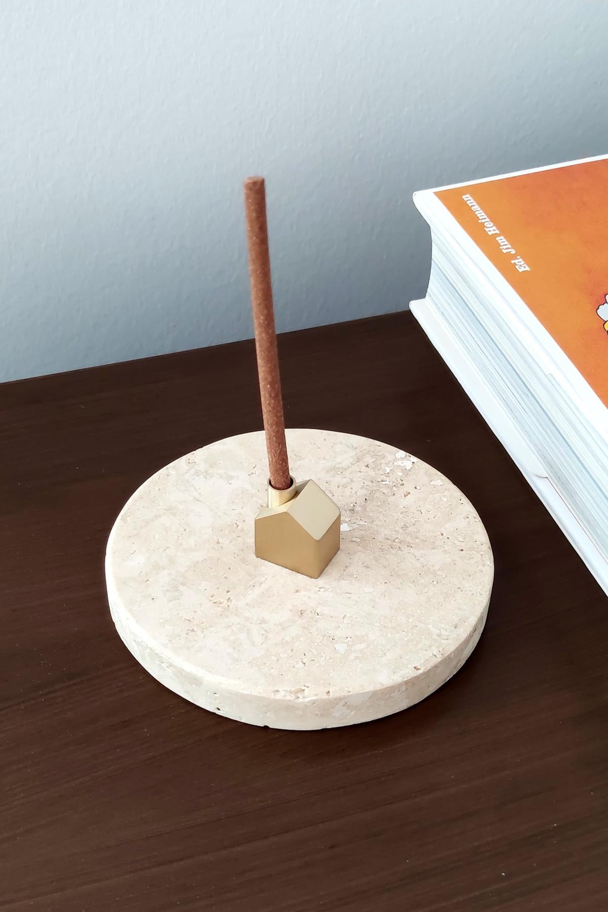 Travertine New Home Incense Burner