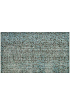 Turquoise Antique Patterned Vintage Carpet