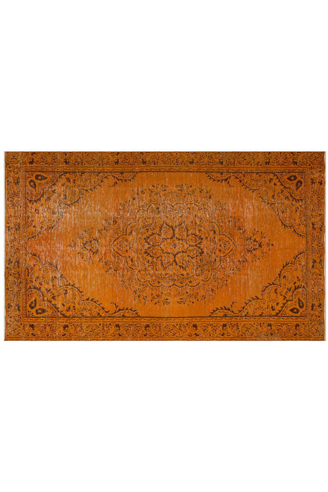 Orange Patterned Woven Carpet