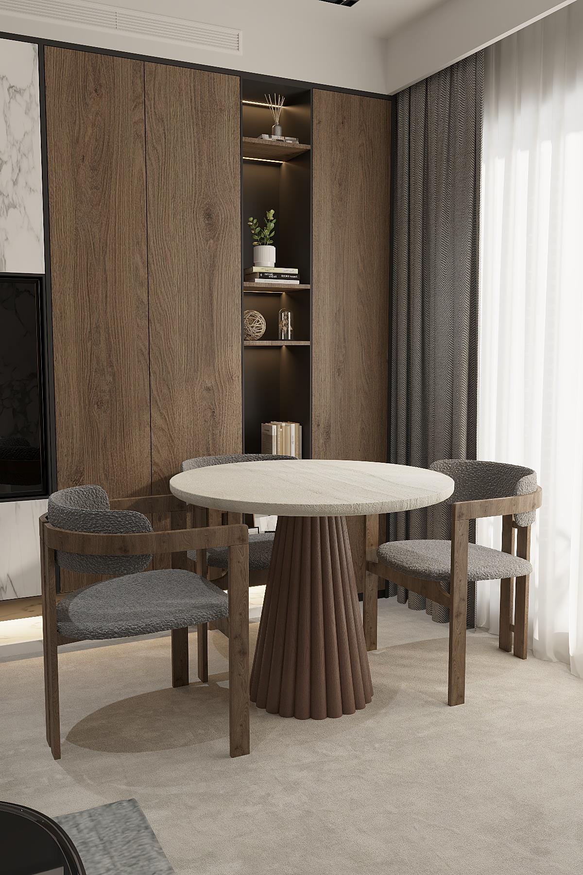 Venus Travertine Dining Table