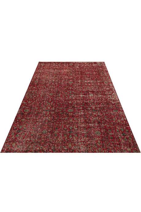 Vintage Red Antique Hand Woven Carpet