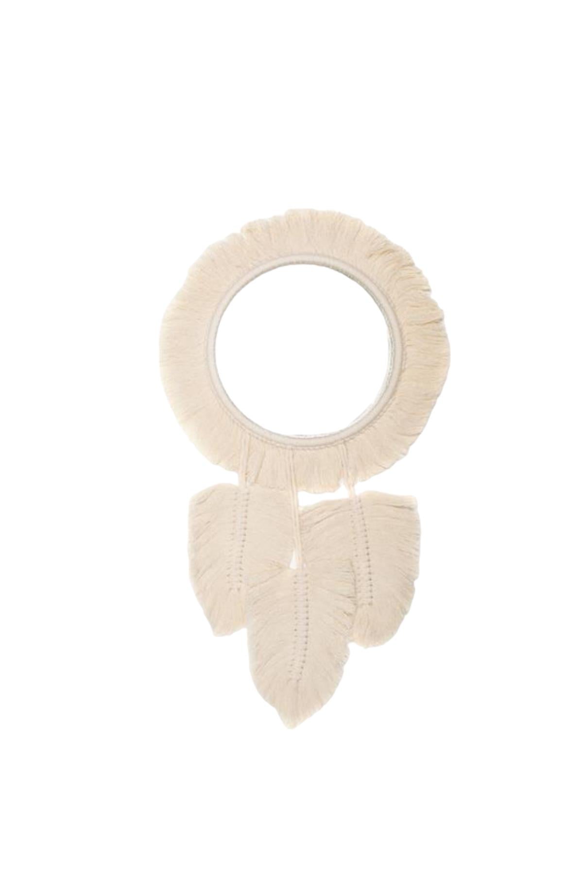 Leaf Patterned Bohemian Mirror